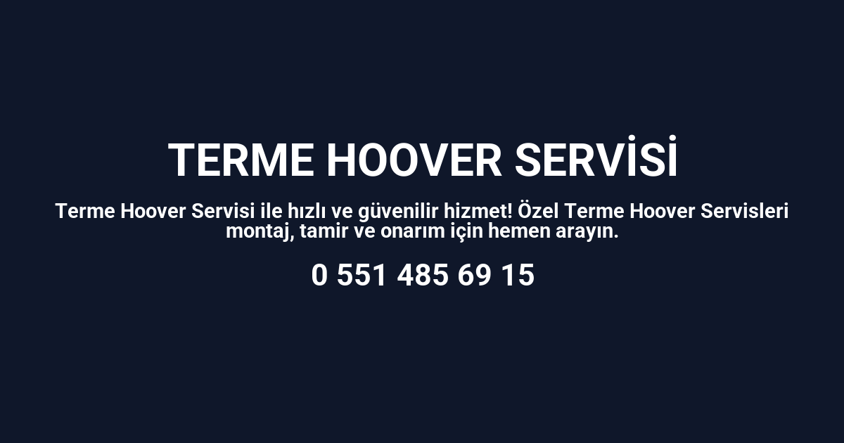 Terme Hoover Servisi